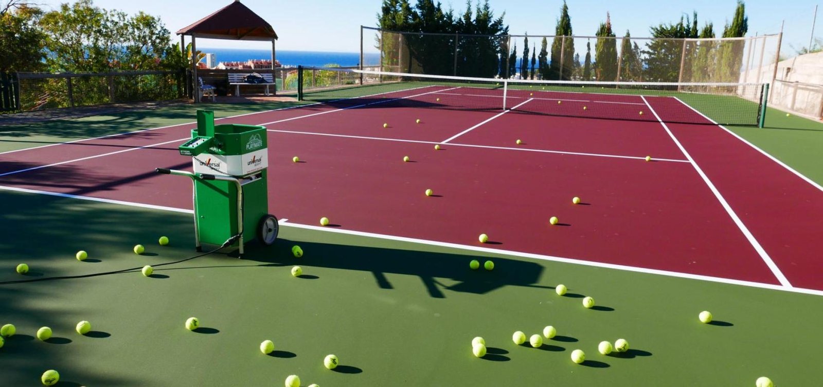 Private tennis court installation